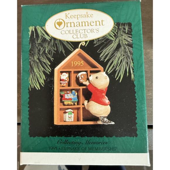 Hallmark Keepsake 1995 Collecting Memories Ornament Collector’s Club Beaver - Picture 2 of 3